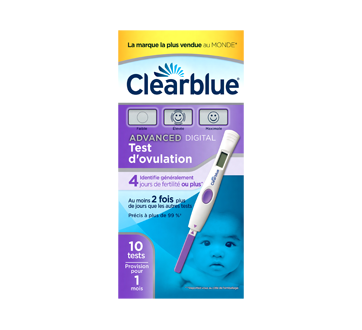 Image du produit Clearblue - Kit digital de prévision de l'ovulation avec tests avancés, 10 unités