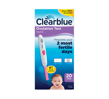 Clearblue tests d'ovulation à résultats numériques, 20 unités