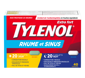 Image 1 du produit Tylenol - Tylenol Rhume et Sinus extra fort formules jour/nuit, 40 unités