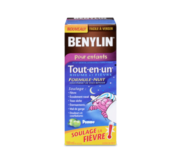 Image 2 du produit Benylin - Benylin Tout-en-Un Rhume et Fièvre formule nuit suspension orale pour enfants, 100 ml