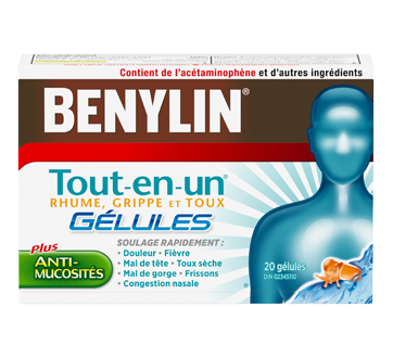 Image du produit Benylin - Benylin Tout-en-Un Rhume et Grippe, 20 unités