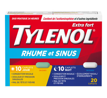 Image du produit Tylenol - Tylenol Rhume et Sinus extra fort formules jour/nuit, 20 unités