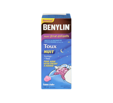 Image 3 du produit Benylin - Benylin Toux formule nuit sirop pour enfants, 100 ml, gomme à bulles