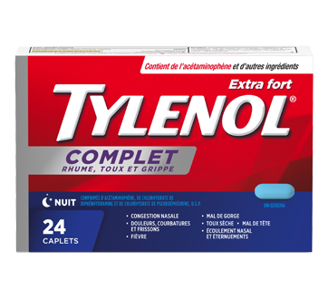 Image 1 du produit Tylenol - Tylenol Complet Rhume, Toux et Grippe extra fort formule nuit, 24 unités