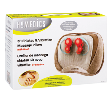 Image 1 du produit HoMedics - Oreiller de massage shiatsu 3D avec vibration et chaleur, 1 unité