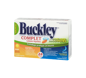 Image 1 du produit Buckley - Complet avec anti-mucosité formules jour et nuit, 24 unités