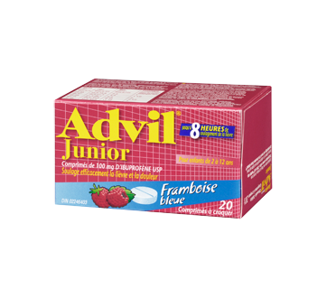 Image 1 du produit Advil - Advil Junior comprimé à croquer, 20 unités, framboise bleue