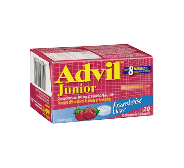 Image 2 du produit Advil - Advil Junior comprimé à croquer, 20 unités, framboise bleue