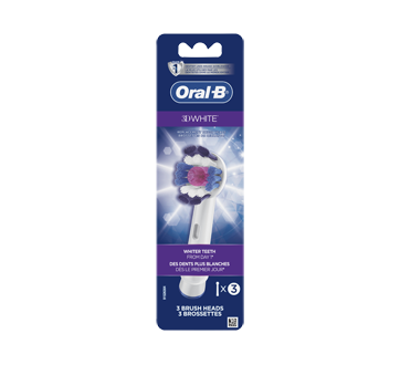 Image du produit Oral-B - 3D White brossettes de rechange pour brosse à dents électrique, 3 unités