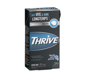 Image du produit Thrive - Pastilles à la nicotine régulier 2 mg, 36 unités, menthe poivrée glaciale