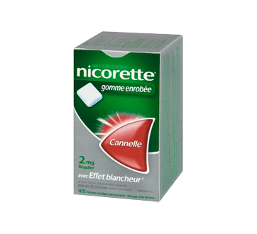 Image 1 du produit Nicorette - Nicorette gomme, 105 unités, 2 mg, cannelle
