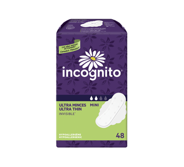 Mini serviettes ultraminces invisibles à rebords, 48 unités