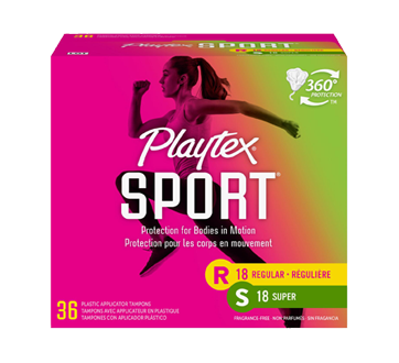 Tampons Playtex Sport en plastique, 36 unités