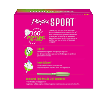 Image 2 du produit Playtex - Tampons Playtex Sport en plastique, 36 unités, super, non parfumés