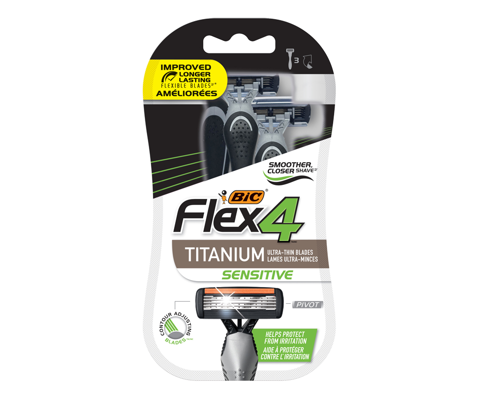 Flex4 rasoirs pour hommes, 3 unités Bic Rasoir manuel Jean Coutu
