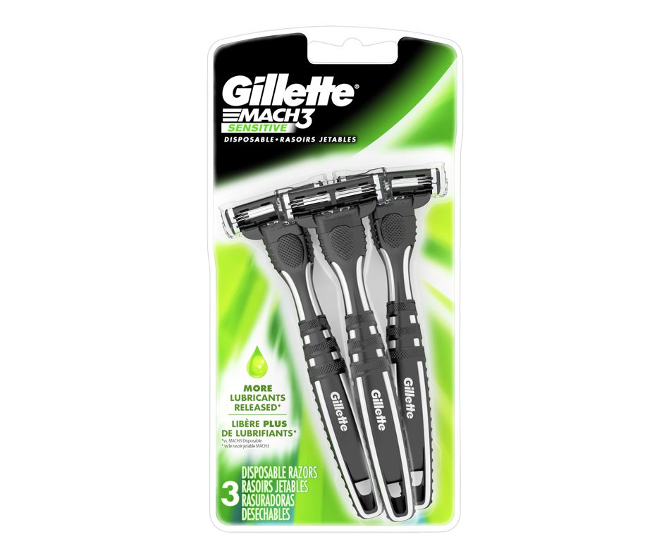 Mach3, 3 rasoirs Gillette Rasoir manuel Jean Coutu