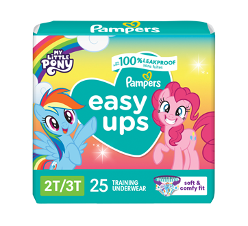 Easy Ups sous-vêtements d'entraînement, 25 unités, taille 4, 2T-3T