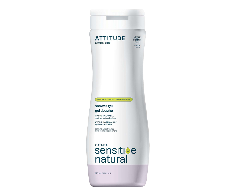 Gel douche apaisant et calmant, 473 ml Attitude Peau sensible