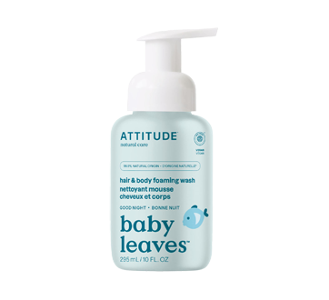 Image 1 du produit Attitude - Baby Leaves 2-en-1 nettoyant mousse nuit, lait d'amande