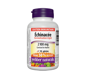 Image du produit Webber Naturals - Échinacée Normalisation Triple 2 100 mg gélules, 90 unités