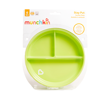 Assiette Stay Put avec ventouse Munchkin, la couleur peut varier Assiette  avec ventouse 