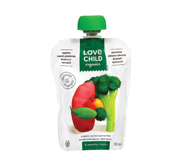 Purée biologique avec quinoa, 128 ml