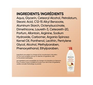 Image 7 du produit Jergens - Hydratant soins ultra à l'argan restaurateur, 620 ml