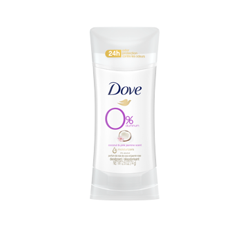Image du produit Dove - Désodorisant 0 % d'aluminium noix de coco et jasmin rose, 74 g