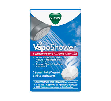 Image du produit Vicks - VapoShower comprimé pour la douche, 3 unités, eucalyptus et menthol