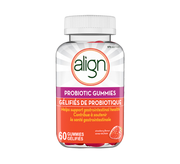 Image du produit Align - Gelifiés de probiotique, 60 unités, saveur de fraise