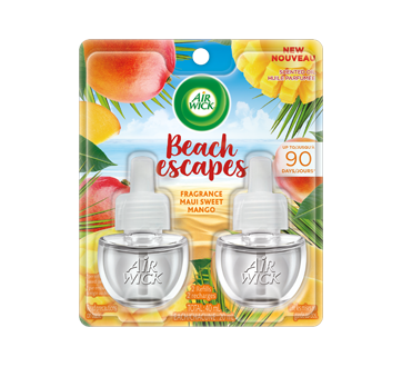 Image du produit Air Wick - Beach escapes recharges huile parfumée, 2 X 20 ml, Maui Sweet Mango