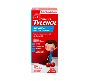 Tylenol Pour Enfants Suspension D Acetaminophene Usp 100 Ml Cerise Tylenol Produits Toux Et Rhume Jean Coutu