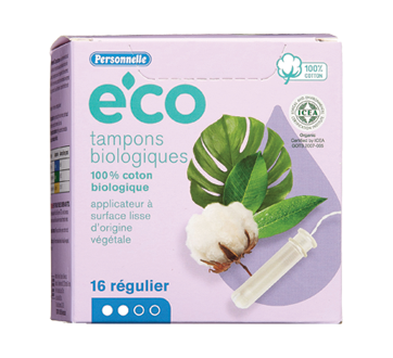 Image du produit Personnelle - Eco tampons biologiques, 16 unités, régulier