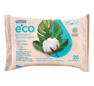 Eco lingettes féminines certifiées biologiques, 20 unités