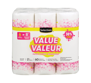 Valeur essuie-tout, 6 unités