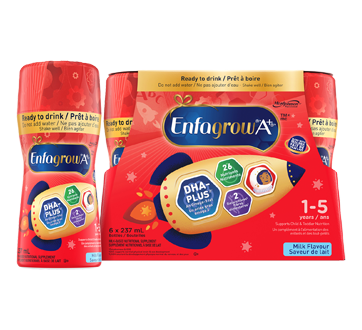 Boisson nutritionnelle Enfagrow A+ bouteille prête à boire, lait, 6 unités