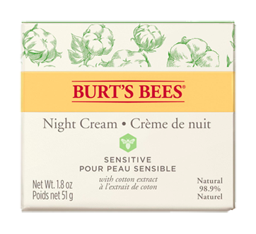 Image 2 du produit Burt's Bees - Crème de nuit pour peau sensible, 51 g 