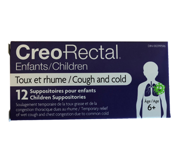 Image du produit Creo-Rectal - Suppositoires pour enfants, 12 unités, toux et rhume