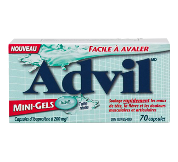 Image du produit Advil - Capsules d'ibuprofène mini-gels, 70 unités