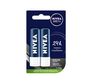 Image 1 du produit Nivea Men - Soins des lèvres actif pour hommes hydration 24h, 2 unités