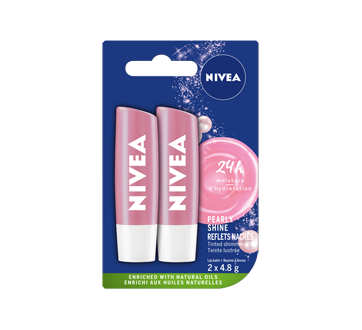 Image 1 du produit Nivea - Baume à lèvres reflets nacrés hydration 24h, 2 unités