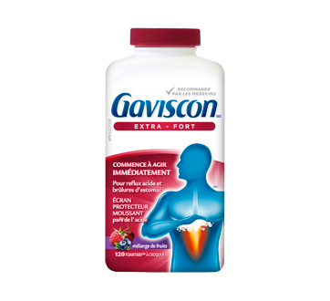 Gaviscon Extra Fort Croquables 1 Unites Melange De Fruits Gaviscon Comprime Et Capsule Jean Coutu