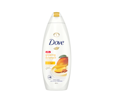 Image du produit Dove - Soin nettoyant pour le corps éclatant, 650 ml, amande broyée et beurre de mangue