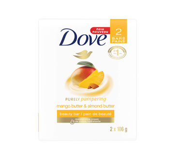 Image du produit Dove - Pain de beauté beurre de mangue & d'amande, 2 unités