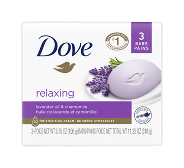 Image du produit Dove - Pain de beauté relaxant à la lavande, 3 unités