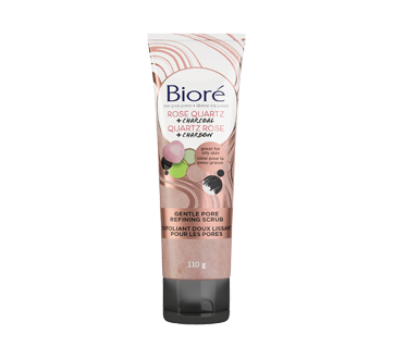Quartz rose + Charbon exfoliant doux lissant pour les pores, 110 g