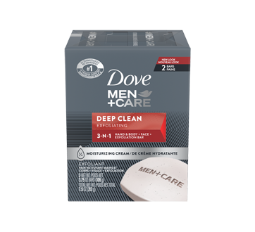 Image du produit Dove Men + Care - Pain nettoyant corps + visage, 212 g, nettoyage en profondeur