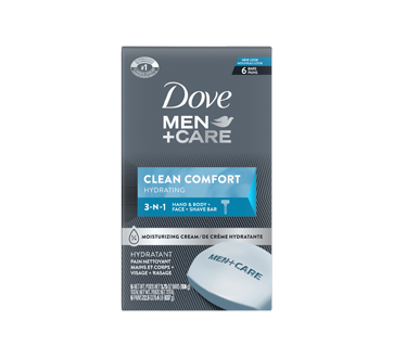 Image du produit Dove Men + Care - Pain nettoyant corps + visage, confort propre, 637 g