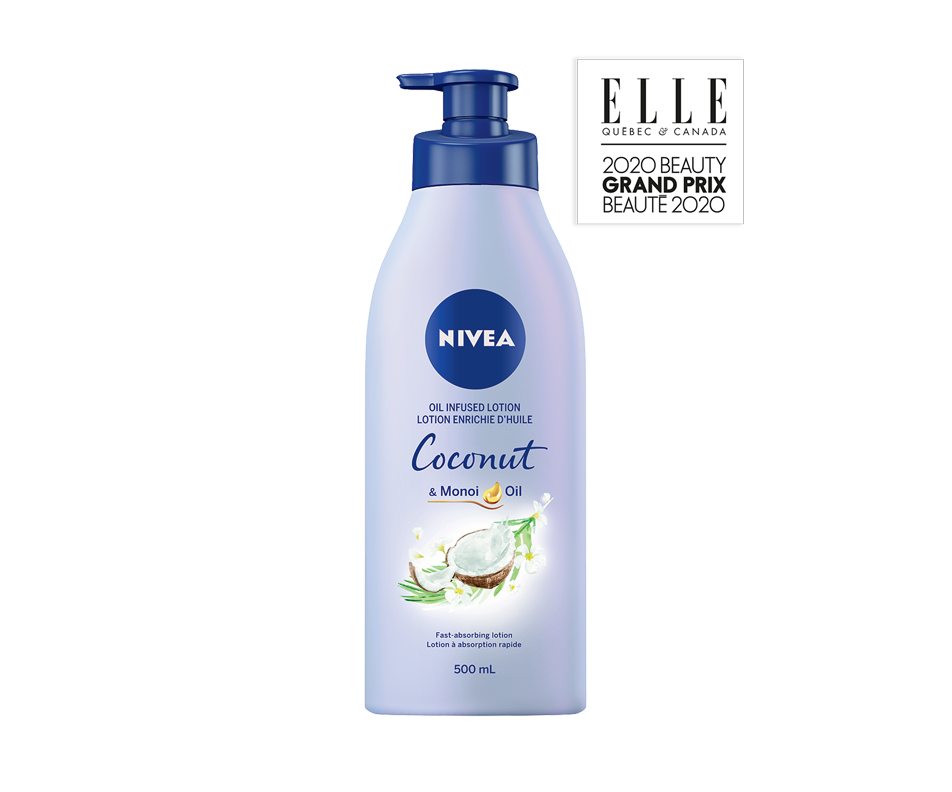 Lotion corporelle enrichie d'huile de monoï et coconut, 500 ml Nivea