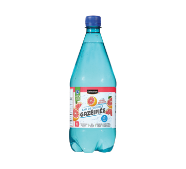Eau de source gazéifiée, 1 L, pamplemousse